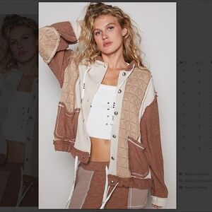 POL “ Chicago 2 “ POL Quilted Thermal Jacket with Waist String and Hood SR73